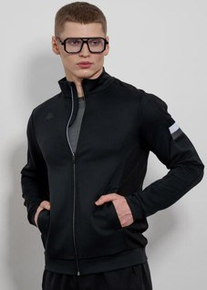 Купить оптом Джемпер на молнии спортивного типа Kappa KKFT331MM KKFT331MM-BLK - фото 100676
