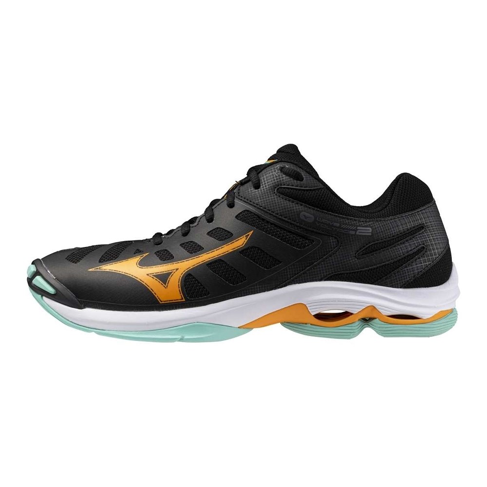 Купить оптом Кроссовки MIZUNO WAVE VOLTAGE 2 V1GA246012 Black/Tangelo/Ice Green Unisex V1GA246012 - фото 100708