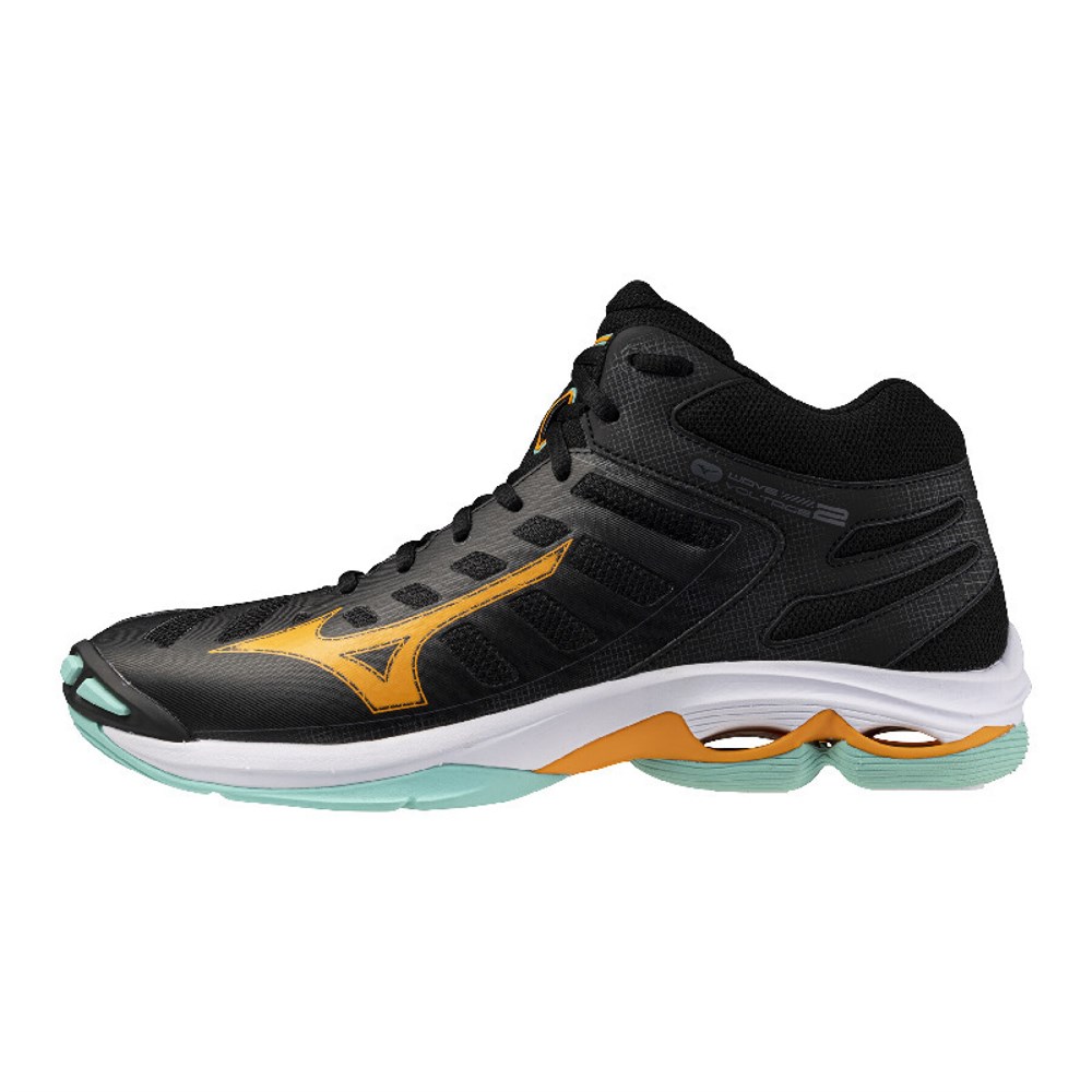 Купить оптом Кроссовки MIZUNO WAVE VOLTAGE 2 MID V1GA246512 Black/Tangelo/Ice Green Unisex V1GA246512 - фото 100716