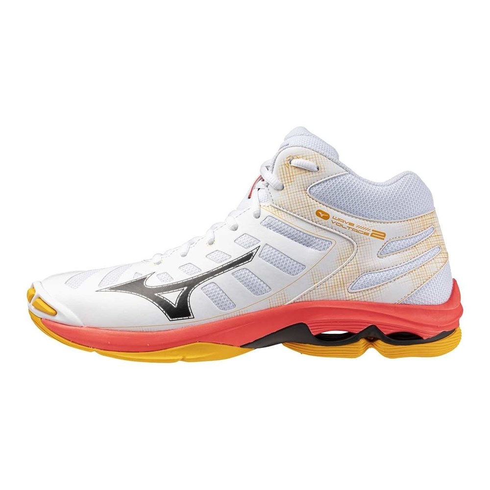 Купить оптом Кроссовки MIZUNO WAVE VOLTAGE 2 MID V1GA246598 White/Fiery Coral 2/Citrus Unisex V1GA246598 - фото 100718