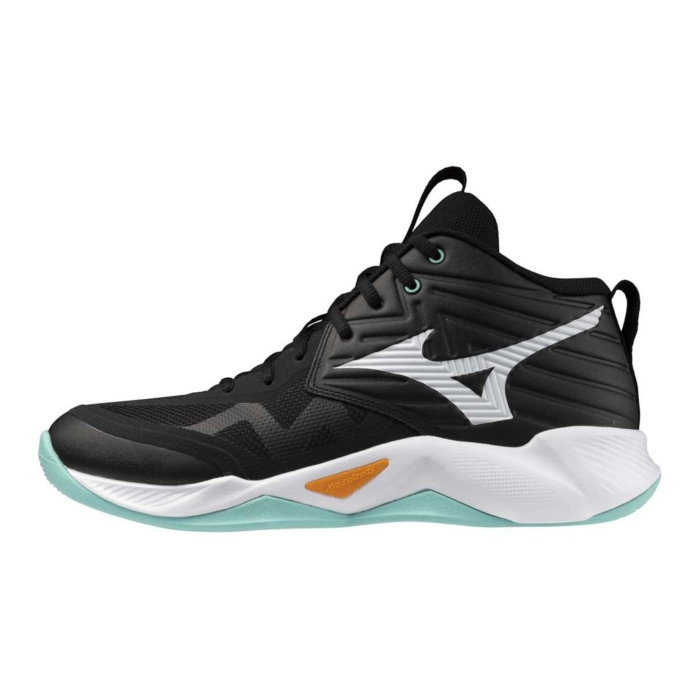 Купить оптом Кроссовки MIZUNO WAVE MOMENTUM PRO MID V1GA254512 Black/Tangelo/Ice Green Unisex V1GA254512 - фото 100750