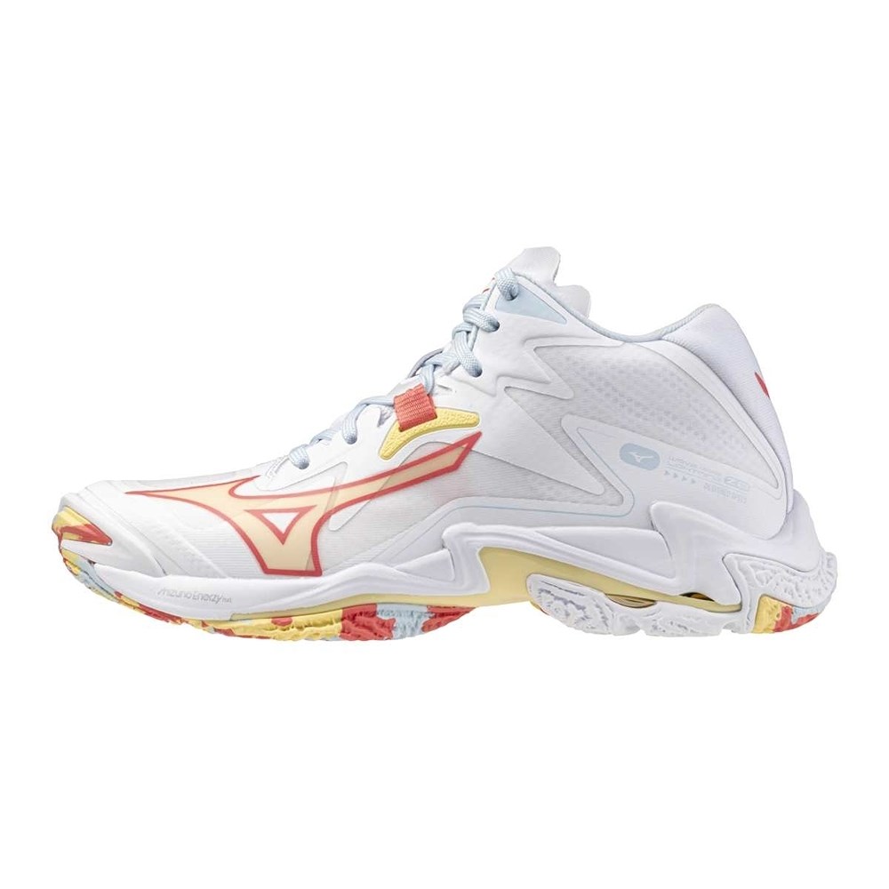 Купить оптом Кроссовки MIZUNO WAVE LIGHTNING Z8 MID V1GC240530 White/Calypso Coral/Pale Banana Female V1GC240530 - фото 100762