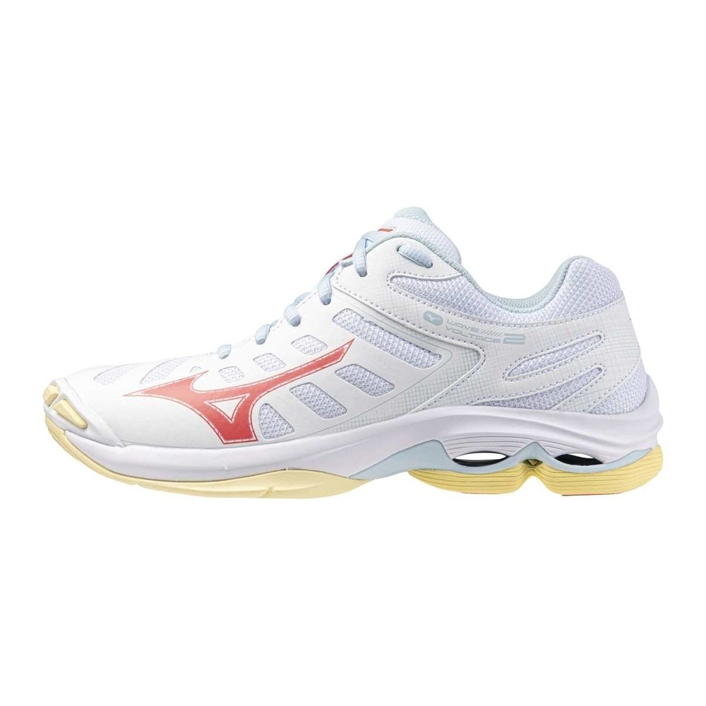 Купить оптом Кроссовки MIZUNO WAVE VOLTAGE 2 V1GC246030 White/Calypso Coral/Pale Banana Female V1GC246030 - фото 100770