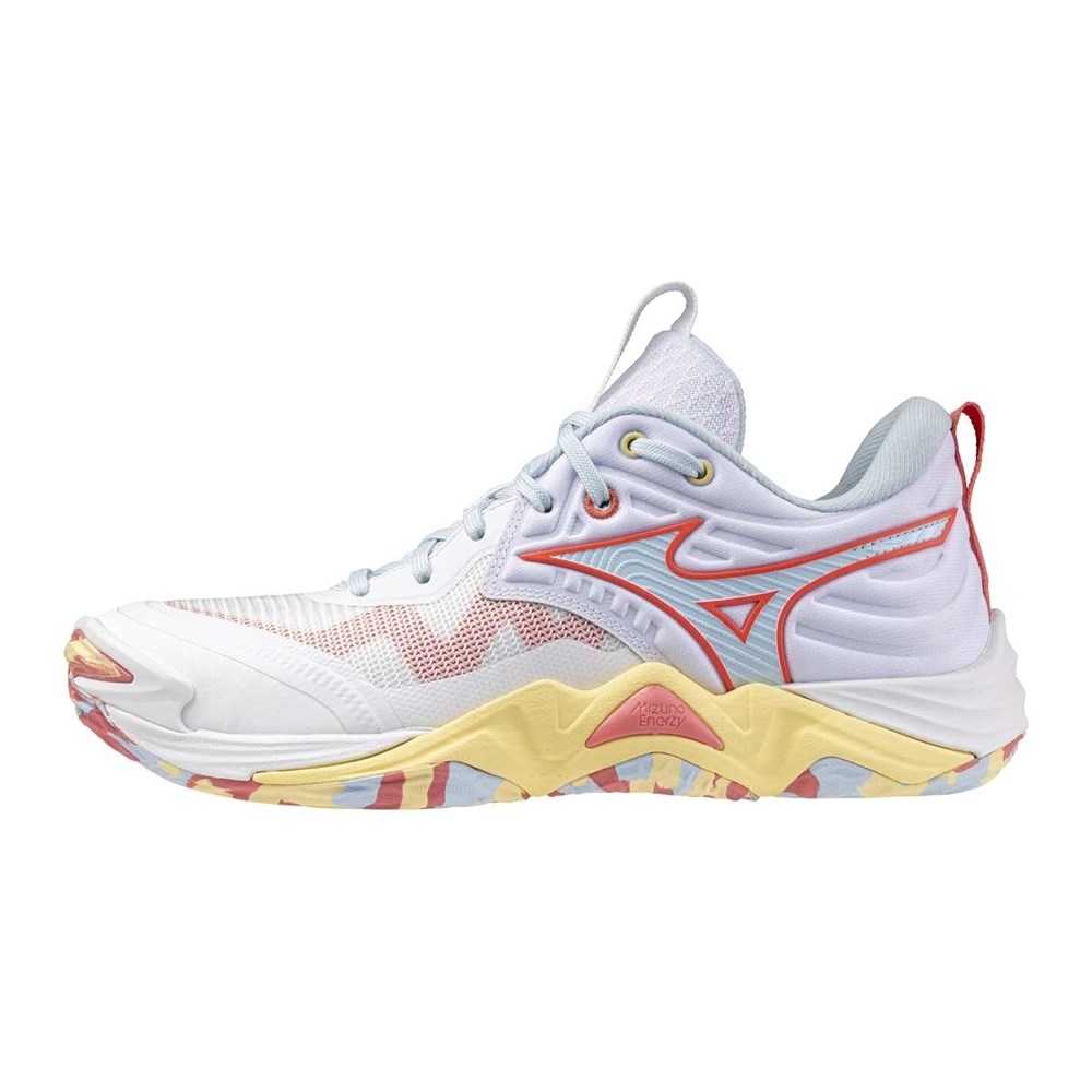Купить оптом Кроссовки MIZUNO WAVE MOMENTUM ELITE V1GC251235 White/Calypso Coral/Pale Banana Female V1GC251235 - фото 100786