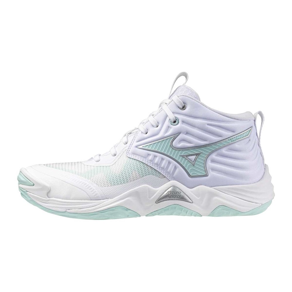 Купить оптом Кроссовки MIZUNO WAVE MOMENTUM ELITE MID V1GC251745 White/Blue Tint Female V1GC251745 - фото 100794