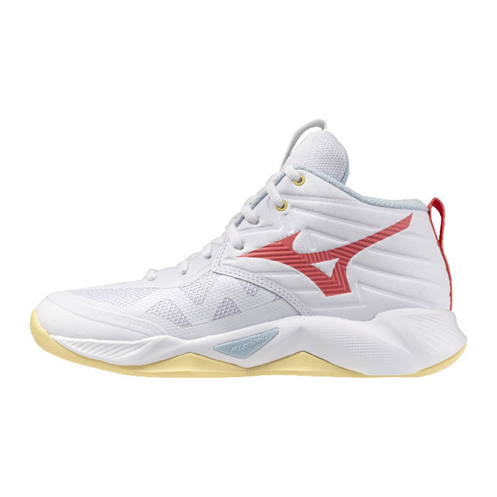 Купить оптом Кроссовки MIZUNO WAVE MOMENTUM PRO MID V1GC254535 White/Calypso Coral/Pale Banana Female V1GC254535 - фото 100806