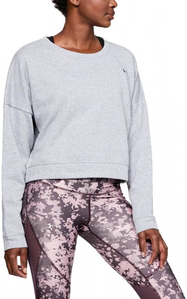 Купить оптом Джемпер Under Armour FAVORITE TERRY CROP CREW Steel Light Heather / / Tonal 1325575-035 1325575-035