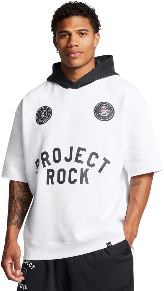 Купить оптом Толстовка с коротким рукавом Under Armour PJT RCK ICON FLC SS HDY BOH 1386886-100 1386886-100