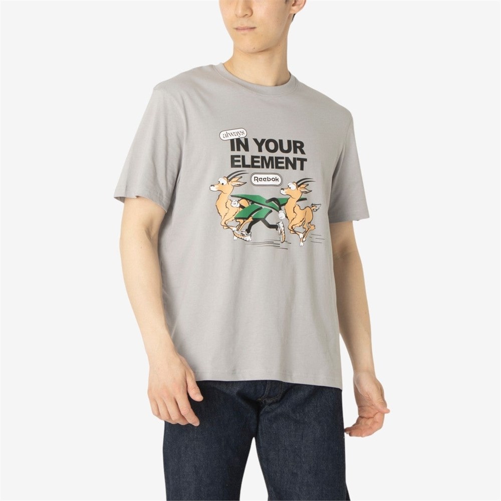 Купить оптом Футболка Reebok 6M,CLUB GRAPHIC TEE,GRI, 2XL 100263165 100263165