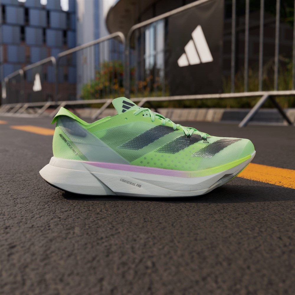 Купить оптом Кроссовки Adidas ADIZERO ADIOS PRO 3 M IG6445 aurora black/zero met./lucid lemon Unisex IG6445 - фото 69274