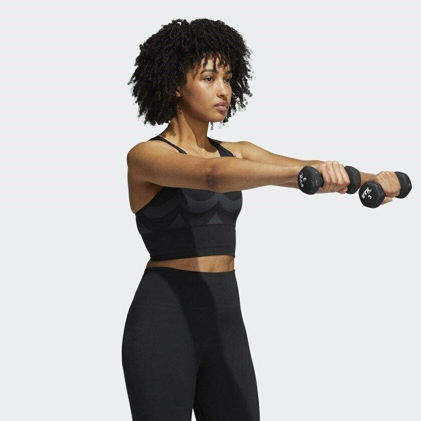 Купить оптом Топ бра Adidas Q3 AK MRKM BRA CARBON/BLACK GU9524 Female GU9524 - фото 71318
