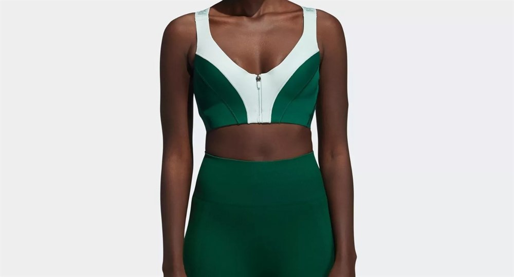 Купить оптом Топ Бра Adidas IVP ZIP BRA GRNTNT/DRKGRN H25157 Female 36 H25157 - фото 71414