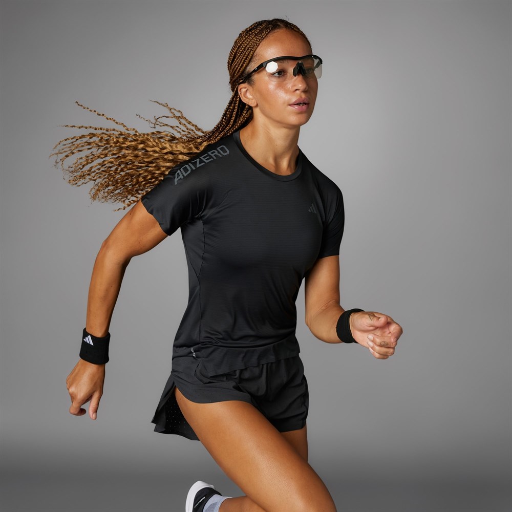 Купить оптом Футболка Adidas ADIZERO TEE W IK9710 black/grey six Female IK9710 - фото 73516