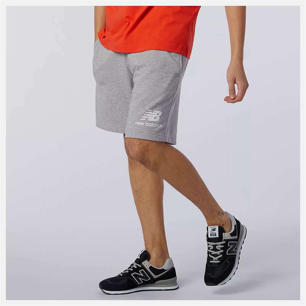 Купить оптом Шорты New Balance Essentials Stacked Logo MS03558-AG MS03558-AG - фото 80074