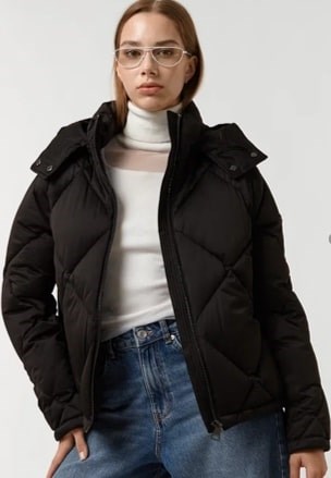 Купить оптом Куртка, модель: CW236516-BLK, цвет: черный, модель: S CW236516-BLK - фото 81893