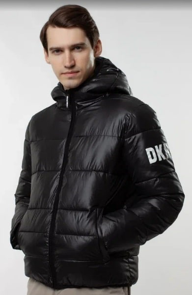 Купить оптом Пуховик DKNY Logo Puffer Jacket DX2MN197-BLK DX2MN197-BLK - фото 81920