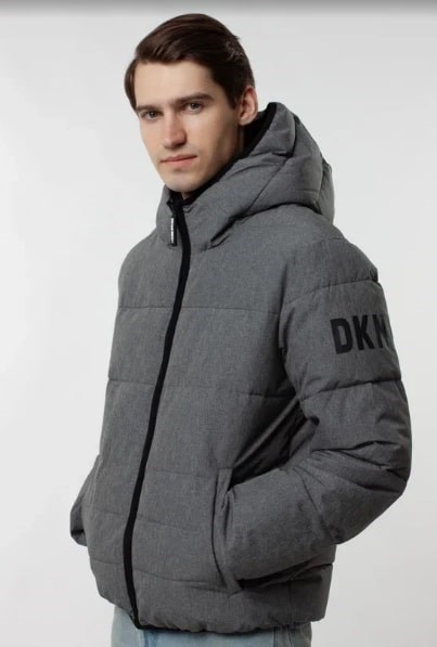 Купить оптом Пуховик DKNY Logo Puffer Jacket DX2MN197-HGR DX2MN197-HGR - фото 81921