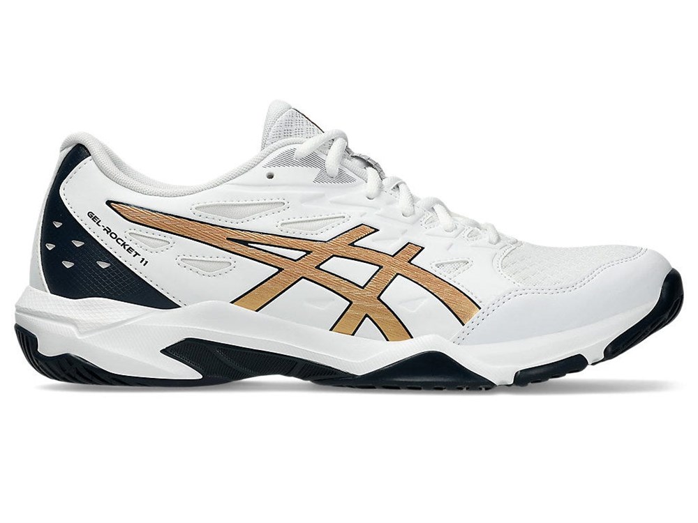 Купить оптом Кроссовки ASICS GEL-ROCKET 11 1071A091-103 WHITE/PURE GOLD Male 1071A091-103 - фото 85843