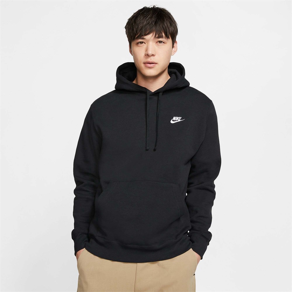 Купить оптом Толстовка Nike M NSW CLUB HOODIE PO BB BV2654-010 BLACK/BLACK/WHITE Male BV2654-010 - фото 89658