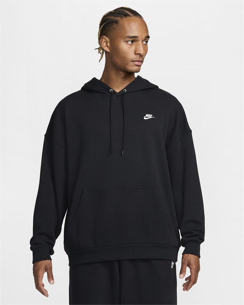 Купить оптом Толстовка Nike M NK CLUB FT OVERSIZED PO HDY HJ1816-010 BLACK/BLACK/WHITE Male HJ1816-010 - фото 91250