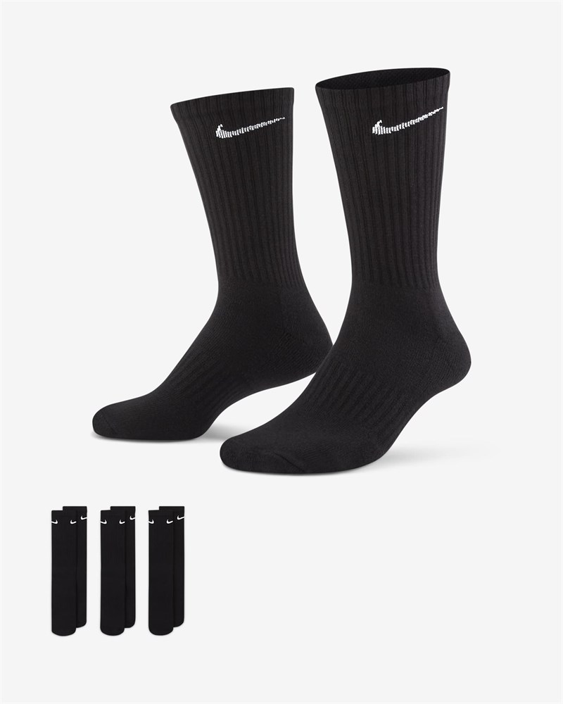 Купить оптом Носки Nike U NK EVERYDAY CUSH CREW 3PR SX7664-010 BLACK/WHITE Unisex SX7664-010 - фото 91315
