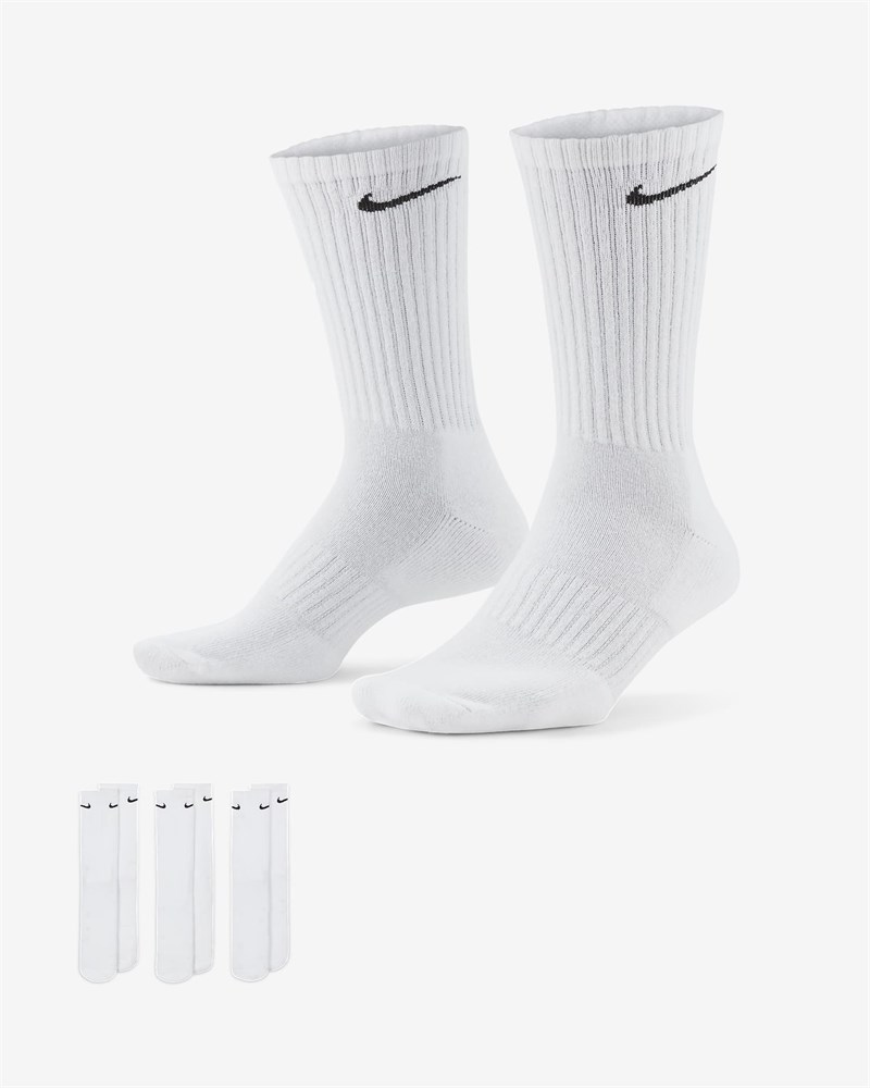Купить оптом Носки Nike U NK EVERYDAY CUSH CREW 3PR SX7664-100 BLACK/WHITE Unisex SX7664-100 - фото 91316