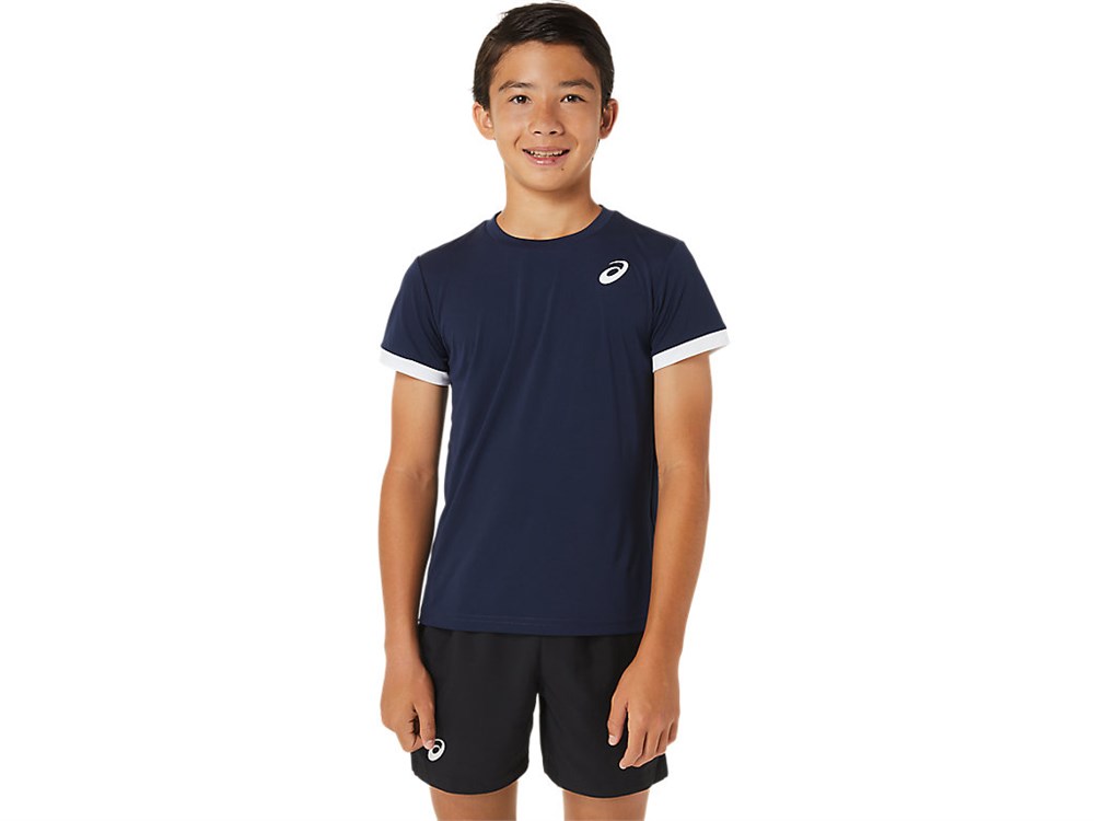 Купить оптом Футболка ASICS BOYS TENNIS SS TOP 2044A036-402 MIDNIGHT/WHITE Kids 2044A036-402 - фото 91406