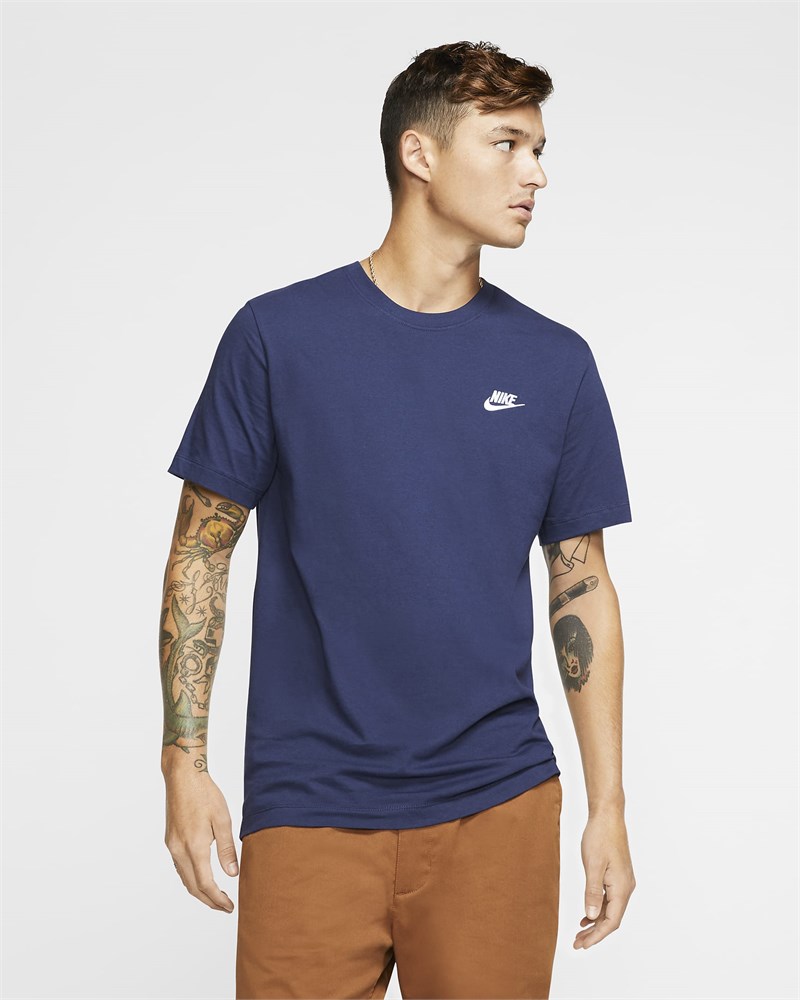 Купить оптом Футболка Nike M NSW CLUB TEE AR4997-410 MIDNIGHT NAVY/WHITE Male AR4997-410 - фото 91468