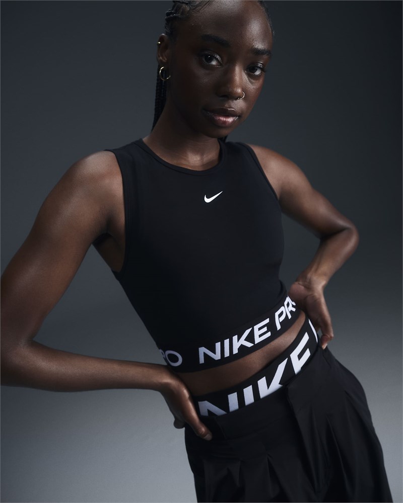 Купить оптом Топ Nike NIKE PRO DF 365 CROP TANK FZ3615-010 BLACK/WHITE Female FZ3615-010 - фото 91725