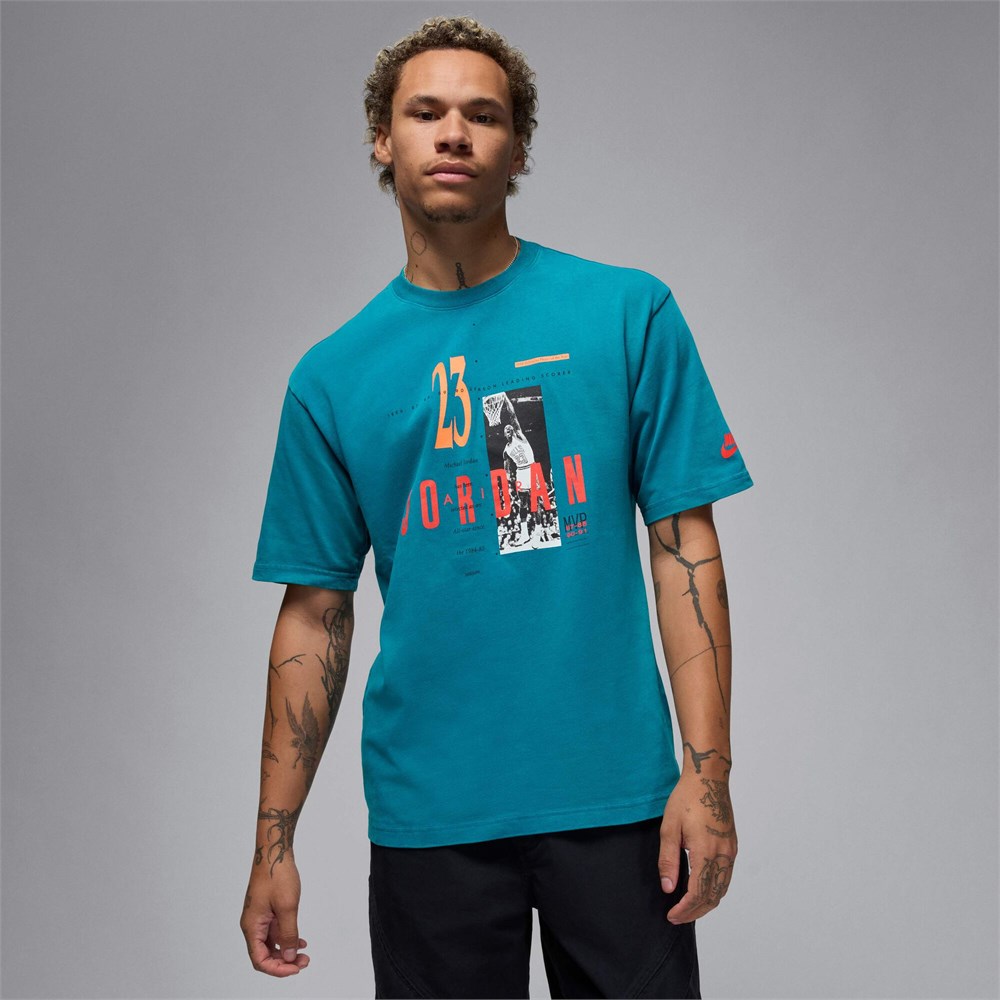Купить оптом Футболка Nike M JORDAN REISSUE GX SS CREW HJ2356-301 GREEN ABYSS Male HJ2356-301 - фото 91756