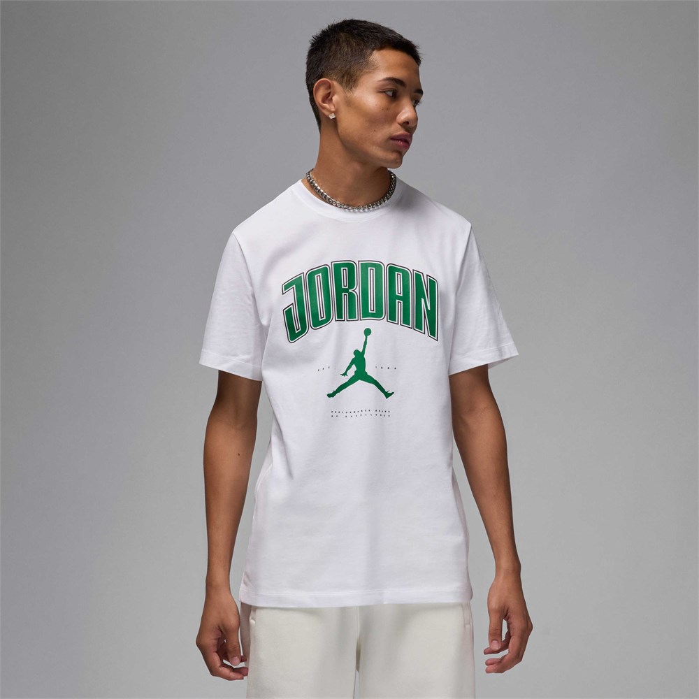 Купить оптом Футболка Nike M JORDAN CITY 88 SS CREW HQ0009-101 WHITE/PINE GREEN/PINE GREEN Male HQ0009-101 - фото 91779
