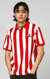 Купить оптом Тонкий джемпер с воротом "Поло" Kappa KJTS291MC KJTS291MC-RED - фото 92460