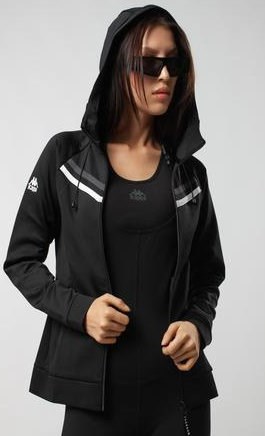 Купить оптом Джемпер на молнии спортивного типа Kappa KKFT351FN KKFT351FN-BLK - фото 92579