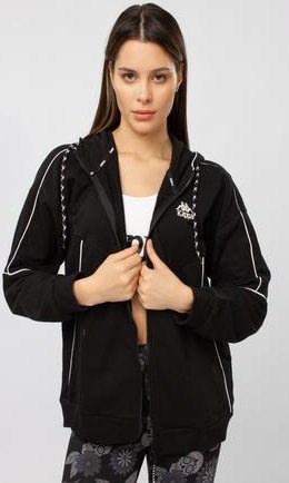 Купить оптом Джемпер на молнии спортивного типа Kappa KKFT352FN KKFT352FN-BLK - фото 92582