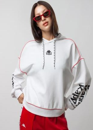 Купить оптом Толстовка Kappa KKHD351FN KKHD351FN-WHT - фото 92636