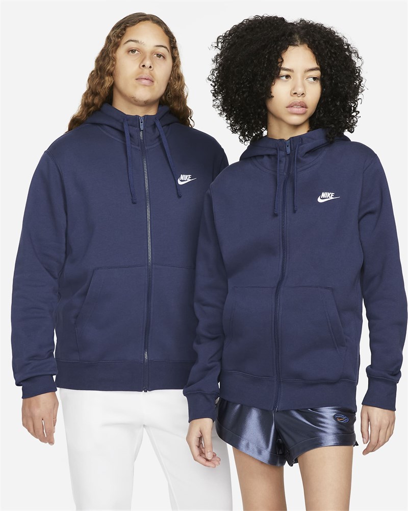 Купить оптом Толстовка Nike M NSW CLUB HOODIE FZ BB BV2645-410 MIDNIGHT NAVY/MIDNIGHT NAVY/WHITE Male BV2645-410 - фото 93115
