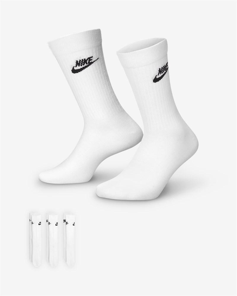 Купить оптом Носки Nike U NK NSW EVERYDAY ESSENTIAL CR DX5025-100 WHITE/BLACK Unisex DX5025-100 - фото 93165