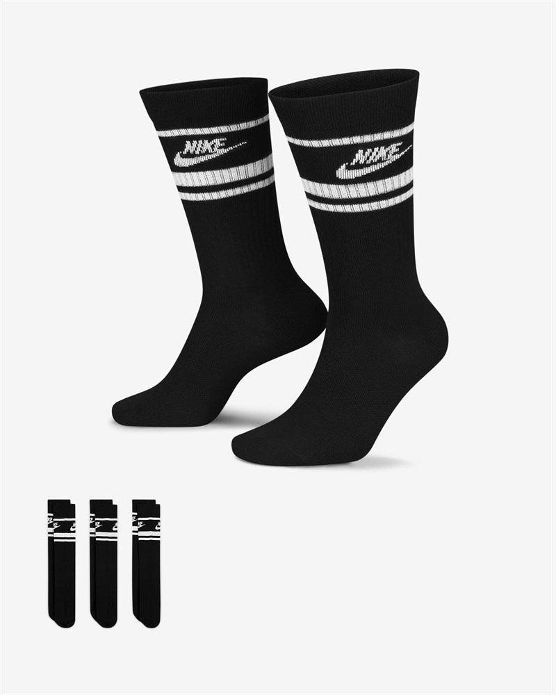 Купить оптом Носки Nike U NK NSW EVERYDAY ESSENTIAL CR DX5089-010 BLACK/WHITE Unisex DX5089-010 - фото 93166