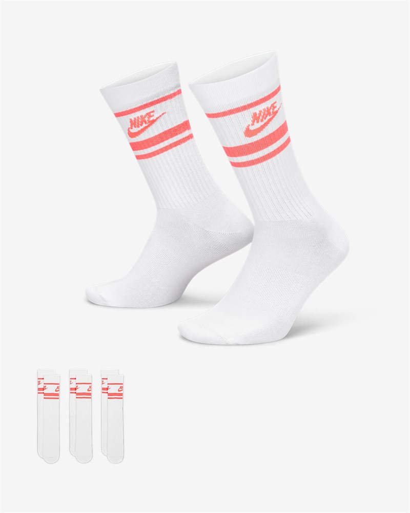 Купить оптом Носки Nike U NK NSW EVERYDAY ESSENTIAL CR DX5089-100 WHITE/HOT PUNCH/HOT PUNCH Unisex DX5089-100 - фото 93167