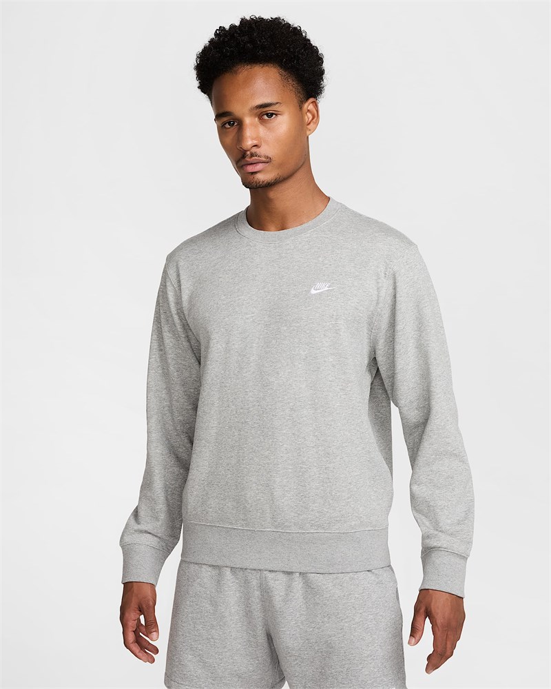 Купить оптом Толстовка Nike M NK CLUB FT CREW FN3888-063 DK GREY HEATHER/WHITE Male FN3888-063 - фото 93224