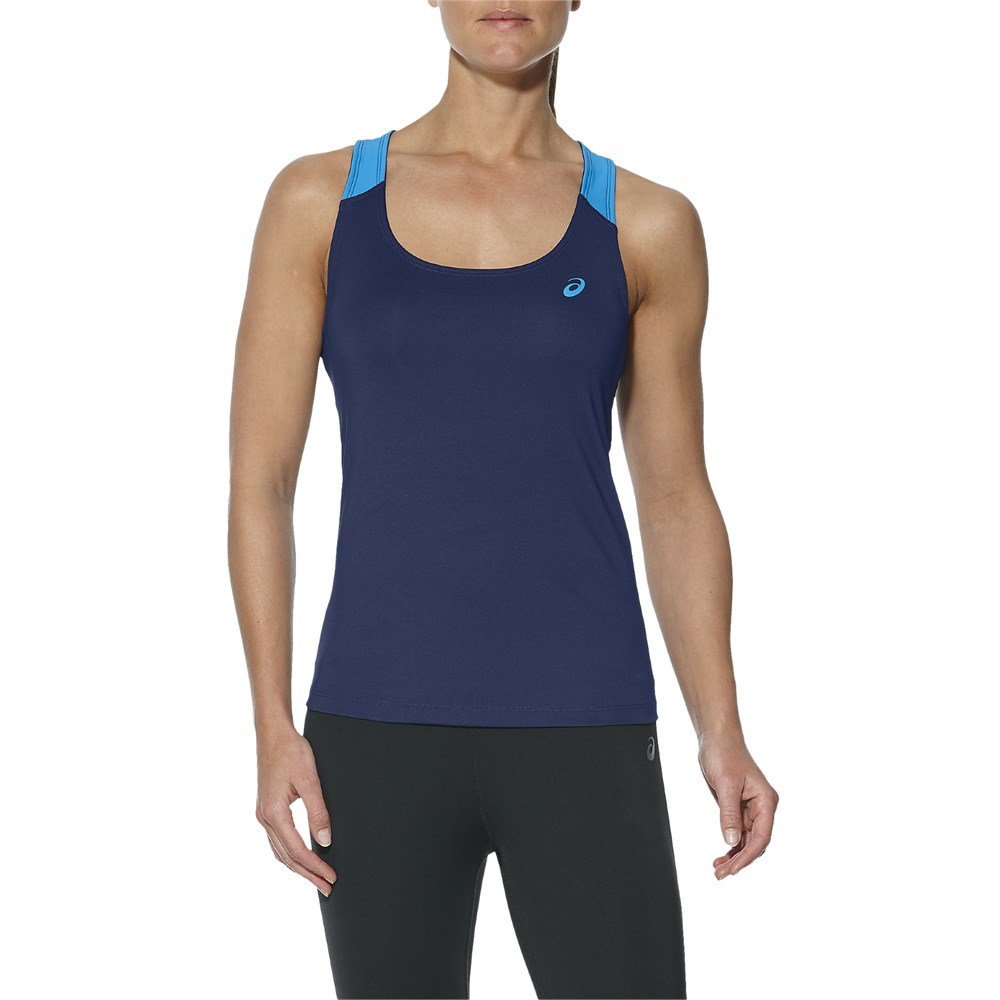 Купить оптом Майка Asics FITTED TANK 136039-8052 INDIGO BLUE Female 136039-8052 - фото 93424