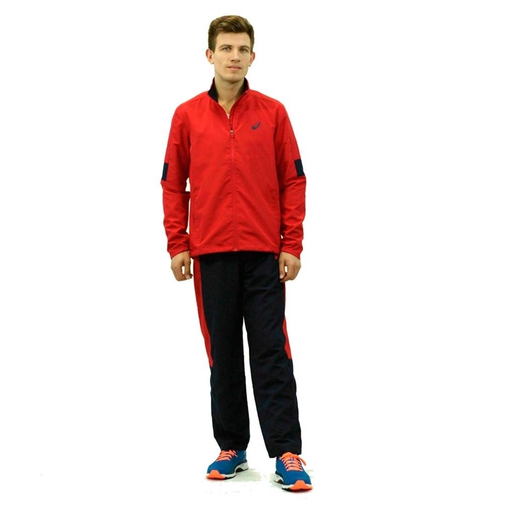 Купить оптом Костюм спортивный (толстовка+брюки) Asics SUIT INDOOR 142894-0672 TRUE RED Male 142894-0672 - фото 93433