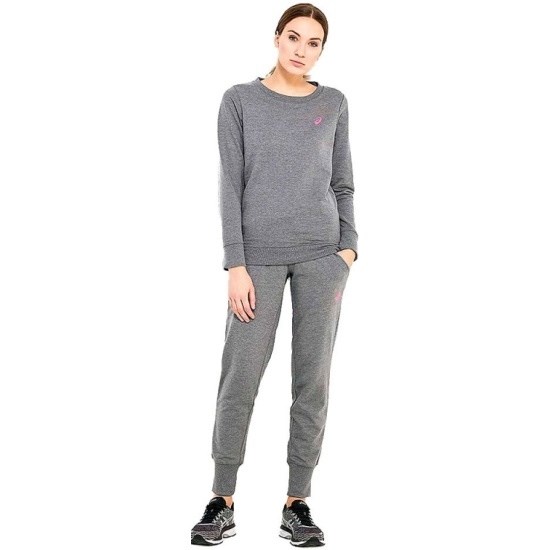 Купить оптом Костюм спортивный (толстовка+брюки) Asics SWEATER SUIT 142917-0798 SHARK HEATHER/ PINK GLOW Femal 142917-0798 - фото 93435