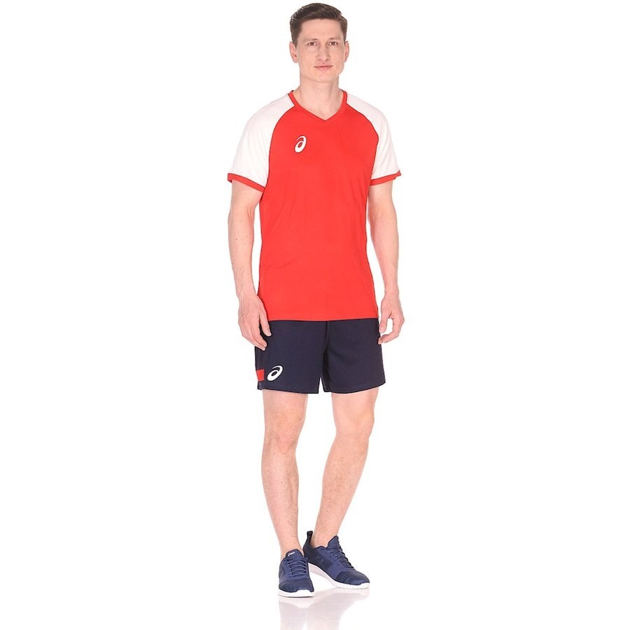 Купить оптом Комплект волейбол (футболка+шорты) Asics MAN VOLLEYBALL V-NECK SET 156851-0600 REAL RED Unisex 156851-0600 - фото 93473