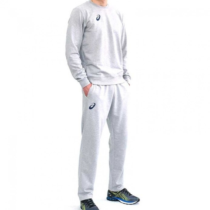 Купить оптом Костюм спортивный (толстовка+брюки) Asics MAN FLEECE SUIT 156856-0714 HEATHER GREY Male 156856-0714 - фото 93491