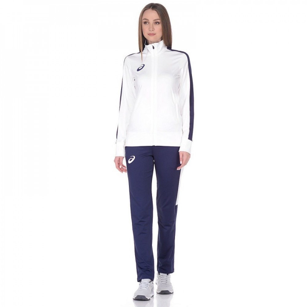 Купить оптом Костюм спортивный (толстовка+брюки) Asics WOMAN POLY SUIT 156865-0001 REAL WHITE Female 156865-0001 - фото 93521