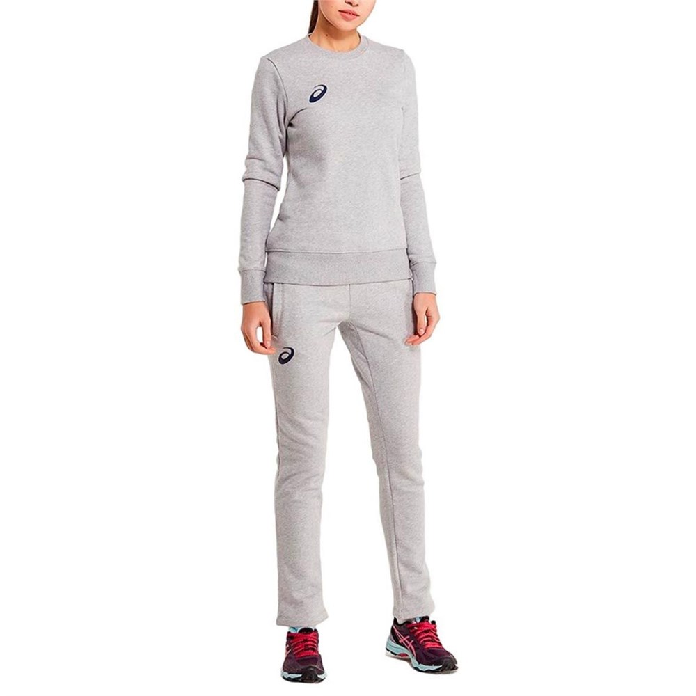 Купить оптом Костюм спортивный (толстовка+брюки) Asics WOMAN FLEECE SUIT 156867-0714 HEATHER GREY Female 156867-0714 - фото 93528