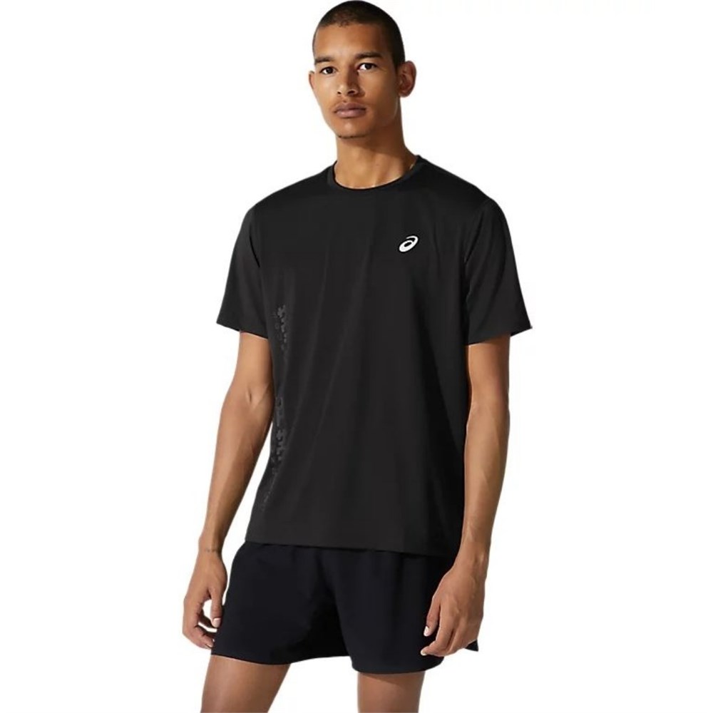 Купить оптом Футболка Asics SMSB RUN SS TOP 2011B872-020 BLACK/GRAPHITE GREY Male 2011B872-020 - фото 93605