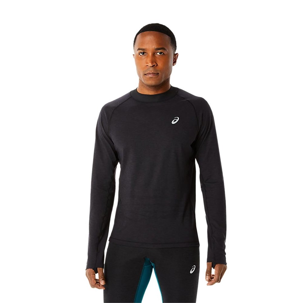 Купить оптом Лонгслив Asics WINTER RUN LS TOP 2011C399-001 BLACK Male 2011C399-001 - фото 93649
