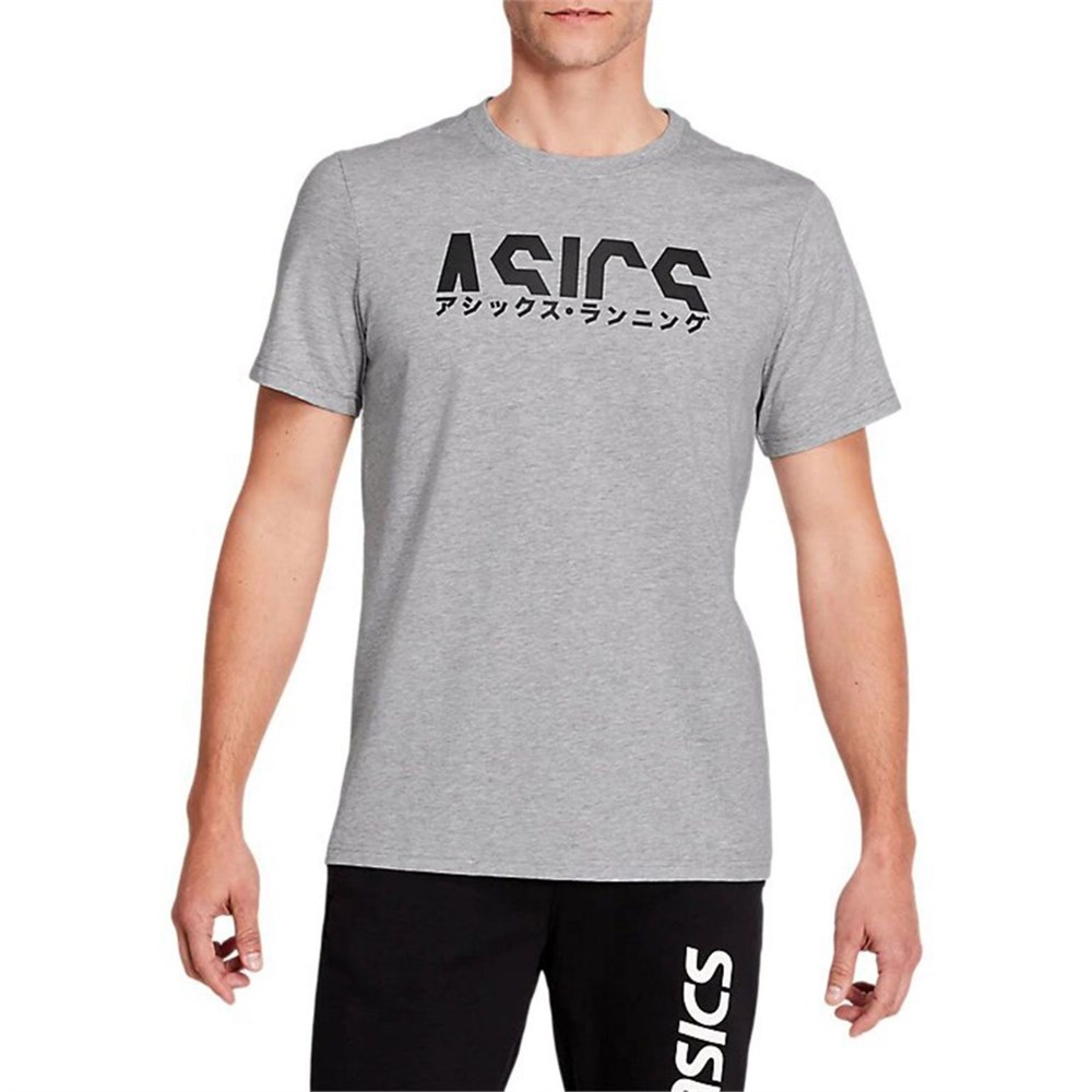 Купить оптом Футболка ASICS KATAKANA GRAPHIC TEE MID GREY HEATHER/DARK GREY 2031B912-020 L 2031B912-020 - фото 93830